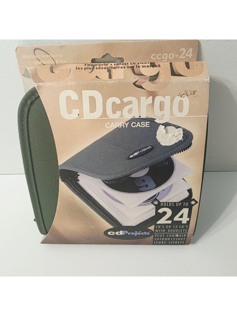 Vtg Green Music CD DVD Cargo Carry Storage Case Holds 24